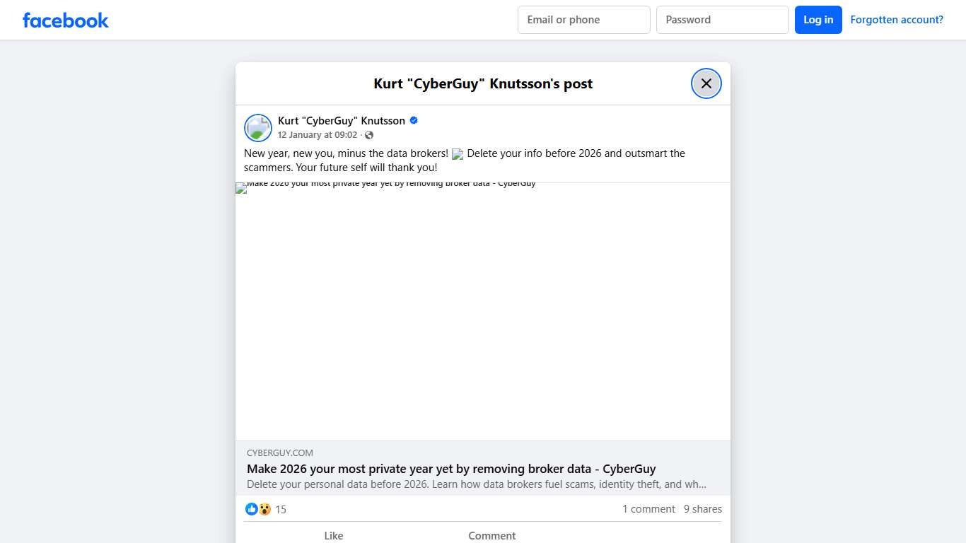 New year, new you, minus the... - Kurt "CyberGuy" Knutsson Facebook
